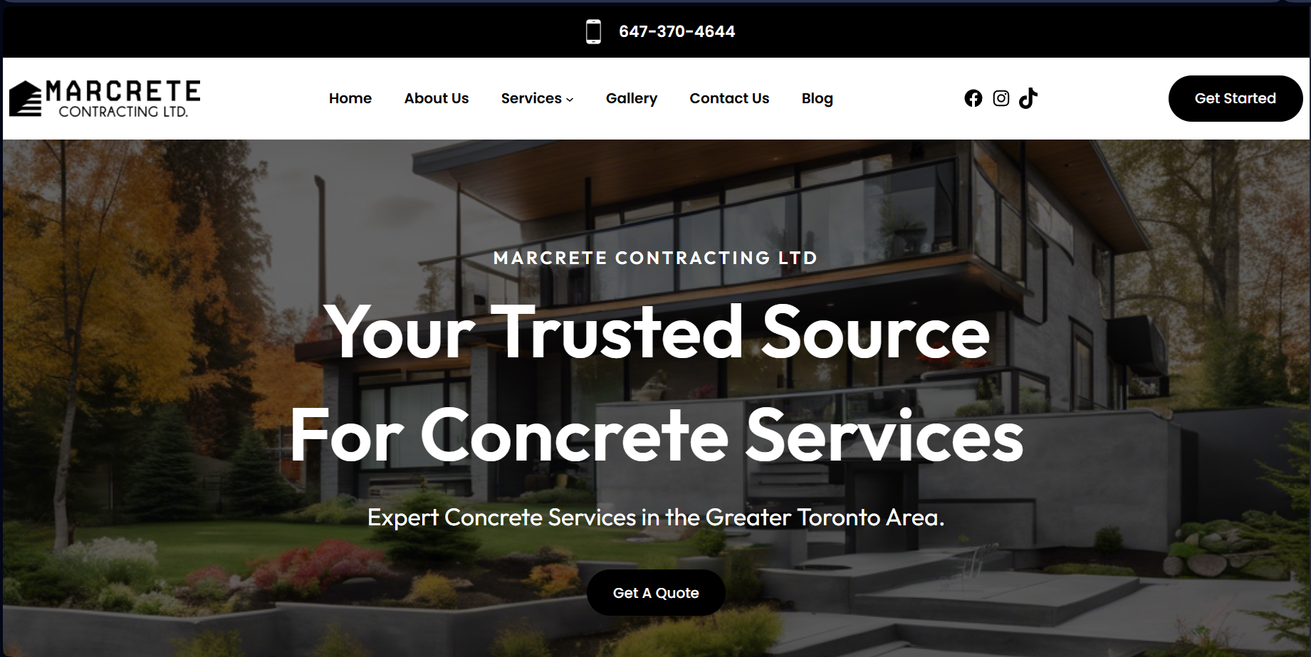 AI Voice Agent Dashboard for Marcrete